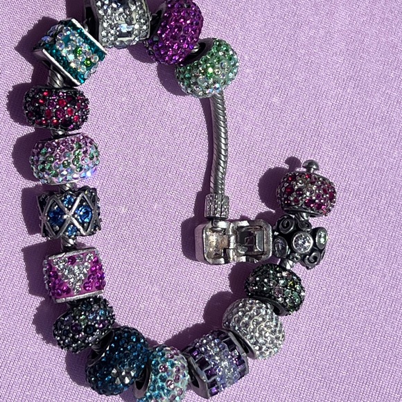 Authentic PANDORA 925 Snake Chain Bracelet with all pandora Authentic charms - Picture 13 of 16